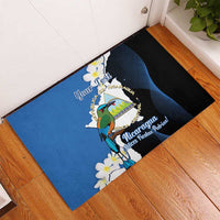 Personalized Nicaragua Independence Day Rubber Doormat Nicaraguan Guardabarranco Mix Sacuanjoche Flowers - Wonder Print Shop