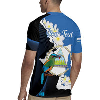 Personalized Nicaragua Independence Day Rugby Jersey Nicaraguan Guardabarranco Mix Sacuanjoche Flowers - Wonder Print Shop