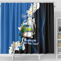 Personalized Nicaragua Independence Day Shower Curtain Nicaraguan Guardabarranco Mix Sacuanjoche Flowers