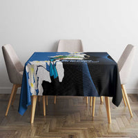 Personalized Nicaragua Independence Day Tablecloth Nicaraguan Guardabarranco Mix Sacuanjoche Flowers - Wonder Print Shop