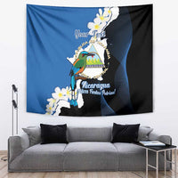 Personalized Nicaragua Independence Day Tapestry Nicaraguan Guardabarranco Mix Sacuanjoche Flowers - Wonder Print Shop