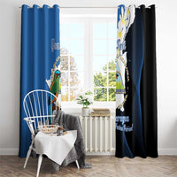 Personalized Nicaragua Independence Day Window Curtain Nicaraguan Guardabarranco Mix Sacuanjoche Flowers - Wonder Print Shop
