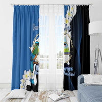 Personalized Nicaragua Independence Day Window Curtain Nicaraguan Guardabarranco Mix Sacuanjoche Flowers - Wonder Print Shop