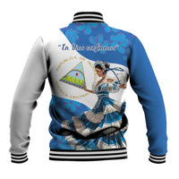 Felices Fiestas Patrias Nicaragua Baseball Jacket Bailes Nicaraguan Girl - Wonder Print Shop