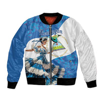 Felices Fiestas Patrias Nicaragua Bomber Jacket Bailes Nicaraguan Girl - Wonder Print Shop