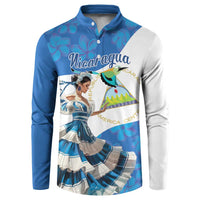 Felices Fiestas Patrias Nicaragua Button Sweatshirt Bailes Nicaraguan Girl - Wonder Print Shop