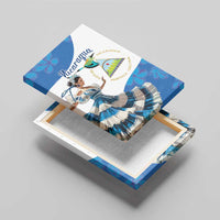 Felices Fiestas Patrias Nicaragua Canvas Wall Art Bailes Nicaraguan Girl - Wonder Print Shop