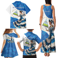 Felices Fiestas Patrias Nicaragua Family Matching Tank Maxi Dress and Hawaiian Shirt Bailes Nicaraguan Girl - Wonder Print Shop