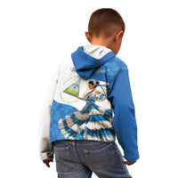 Felices Fiestas Patrias Nicaragua Kid Hoodie Bailes Nicaraguan Girl - Wonder Print Shop