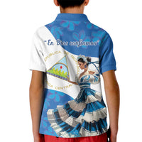 Felices Fiestas Patrias Nicaragua Kid Polo Shirt Bailes Nicaraguan Girl - Wonder Print Shop