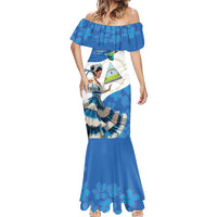 Felices Fiestas Patrias Nicaragua Mermaid Dress Bailes Nicaraguan Girl - Wonder Print Shop