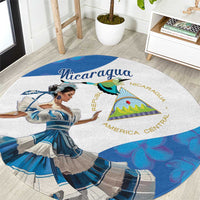 Felices Fiestas Patrias Nicaragua Round Carpet Bailes Nicaraguan Girl