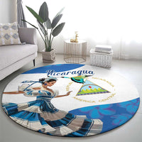 Felices Fiestas Patrias Nicaragua Round Carpet Bailes Nicaraguan Girl