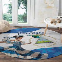Felices Fiestas Patrias Nicaragua Round Carpet Bailes Nicaraguan Girl