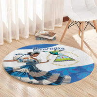 Felices Fiestas Patrias Nicaragua Round Carpet Bailes Nicaraguan Girl