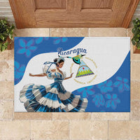 Felices Fiestas Patrias Nicaragua Rubber Doormat Bailes Nicaraguan Girl - Wonder Print Shop