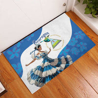 Felices Fiestas Patrias Nicaragua Rubber Doormat Bailes Nicaraguan Girl - Wonder Print Shop