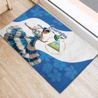 Felices Fiestas Patrias Nicaragua Rubber Doormat Bailes Nicaraguan Girl - Wonder Print Shop