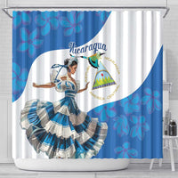 Felices Fiestas Patrias Nicaragua Shower Curtain Bailes Nicaraguan Girl