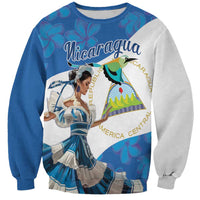 Felices Fiestas Patrias Nicaragua Sweatshirt Bailes Nicaraguan Girl - Wonder Print Shop