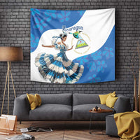 Felices Fiestas Patrias Nicaragua Tapestry Bailes Nicaraguan Girl - Wonder Print Shop