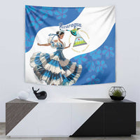 Felices Fiestas Patrias Nicaragua Tapestry Bailes Nicaraguan Girl - Wonder Print Shop