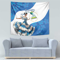 Felices Fiestas Patrias Nicaragua Tapestry Bailes Nicaraguan Girl - Wonder Print Shop