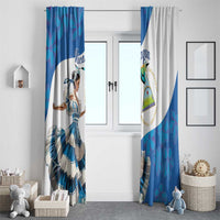 Felices Fiestas Patrias Nicaragua Window Curtain Bailes Nicaraguan Girl - Wonder Print Shop