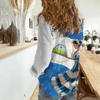 Felices Fiestas Patrias Nicaragua Women Casual Shirt Bailes Nicaraguan Girl - Wonder Print Shop