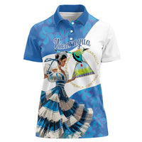 Felices Fiestas Patrias Nicaragua Women Polo Shirt Bailes Nicaraguan Girl - Wonder Print Shop
