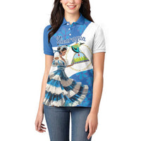 Felices Fiestas Patrias Nicaragua Women Polo Shirt Bailes Nicaraguan Girl - Wonder Print Shop