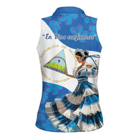 Felices Fiestas Patrias Nicaragua Women Sleeveless Polo Shirt Bailes Nicaraguan Girl - Wonder Print Shop