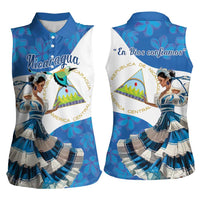 Felices Fiestas Patrias Nicaragua Women Sleeveless Polo Shirt Bailes Nicaraguan Girl - Wonder Print Shop