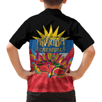 Antigua Carnival Family Matching Off The Shoulder Long Sleeve Dress and Hawaiian Shirt Greatest Summer Festival Of Caribbean LT14