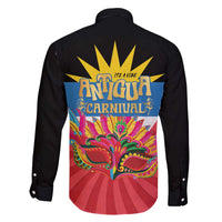 Antigua Carnival Family Matching Off The Shoulder Long Sleeve Dress and Hawaiian Shirt Greatest Summer Festival Of Caribbean LT14
