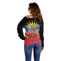 Antigua Carnival Off Shoulder Sweater Greatest Summer Festival Of Caribbean LT14