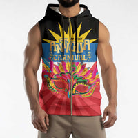 Antigua Carnival Sleeveless Zip Hoodie Greatest Summer Festival Of Caribbean - Wonder Print Shop