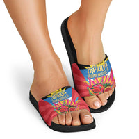 Antigua Carnival Slide Sandals Greatest Summer Festival Of Caribbean - Wonder Print Shop