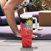 Antigua Carnival Tumbler With Handle Greatest Summer Festival Of Caribbean - Wonder Print Shop