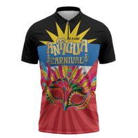 Antigua Carnival Zipper Polo Shirt Greatest Summer Festival Of Caribbean - Wonder Print Shop