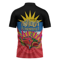 Antigua Carnival Zipper Polo Shirt Greatest Summer Festival Of Caribbean - Wonder Print Shop