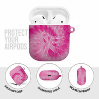 Breast Cancer Awareness AirPods Case Think Pink Tie Dye Ribbon - Wonder Print Shop