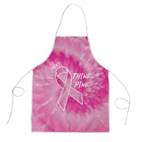 Breast Cancer Awareness Apron Think Pink Tie Dye Ribbon - Wonder Print Shop