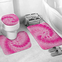 Breast Cancer Awareness Bathroom Set Think Pink Tie Dye Ribbon - Wonder Print Shop