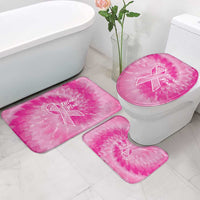 Breast Cancer Awareness Bathroom Set Think Pink Tie Dye Ribbon - Wonder Print Shop