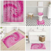 Breast Cancer Awareness Bathroom Set Think Pink Tie Dye Ribbon - Wonder Print Shop