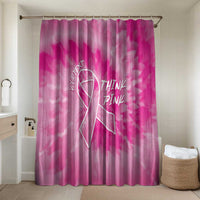 Breast Cancer Awareness Bathroom Set Think Pink Tie Dye Ribbon - Wonder Print Shop