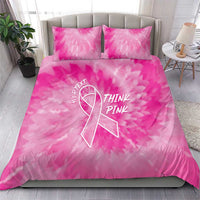 Personalized Breast Cancer Awareness Bedding Set Think Pink Tie Dye Ribbon - Wonder Print Shop