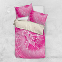 Personalized Breast Cancer Awareness Bedding Set Think Pink Tie Dye Ribbon - Wonder Print Shop
