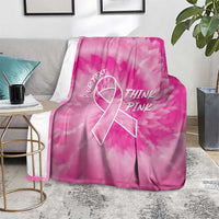 Personalized Breast Cancer Awareness Blanket Think Pink Tie Dye Ribbon - Wonder Print Shop